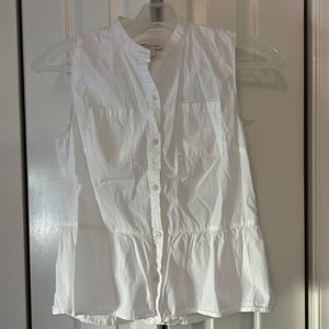 Nordstrom brand button up cotton tank blouse   Like new condition